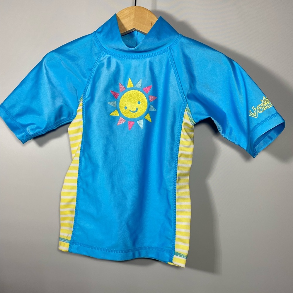 UV Skinz UPF 50+ Rash Guard Stripes and Sun Print size 2T